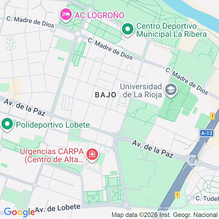 Código postal de Cigueña en Logroño