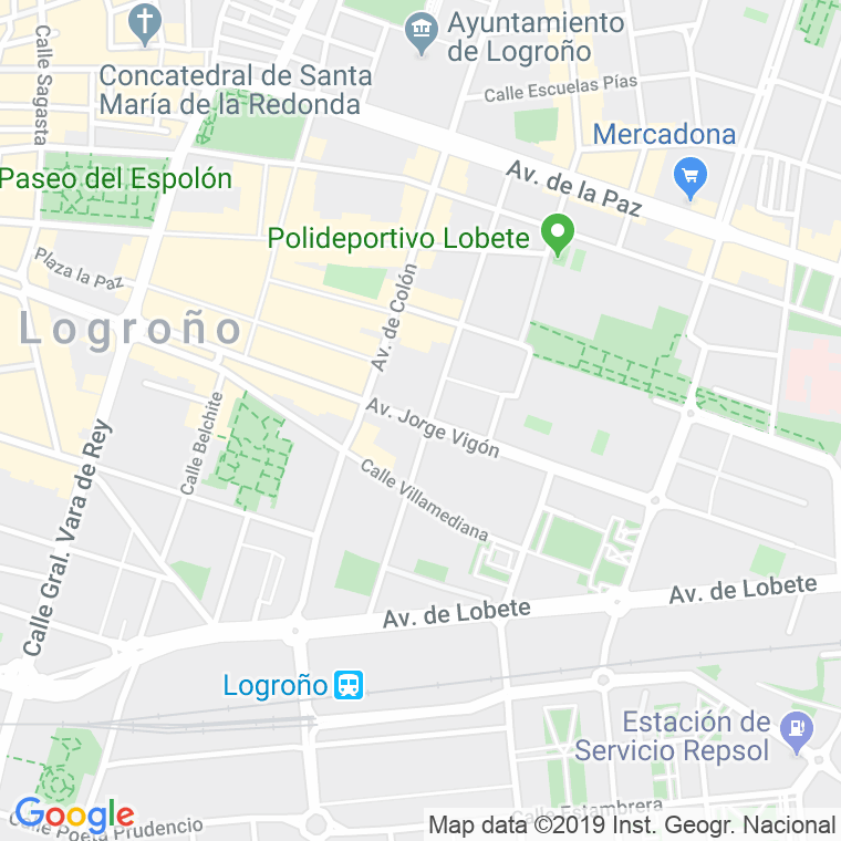 Código Postal calle Jorge Vigon, De, avenida (Impares Del 57 Al Final)  (Pares Del 70 Al Final) en Logroño