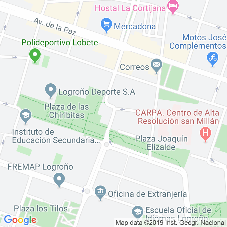 Código Postal calle Padre Claret en Logroño