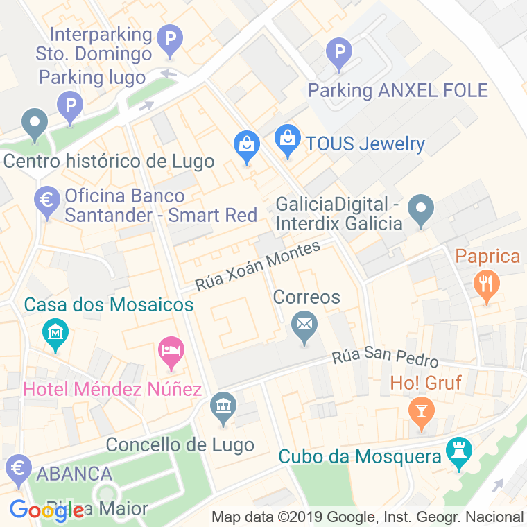 Código Postal calle Xoan Montes en Lugo