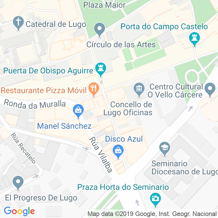 Código Postal calle Bispo Aguirre en Lugo