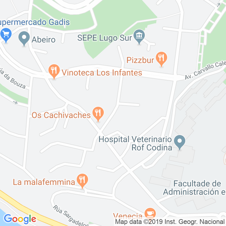 Código Postal calle Campos Novos en Lugo