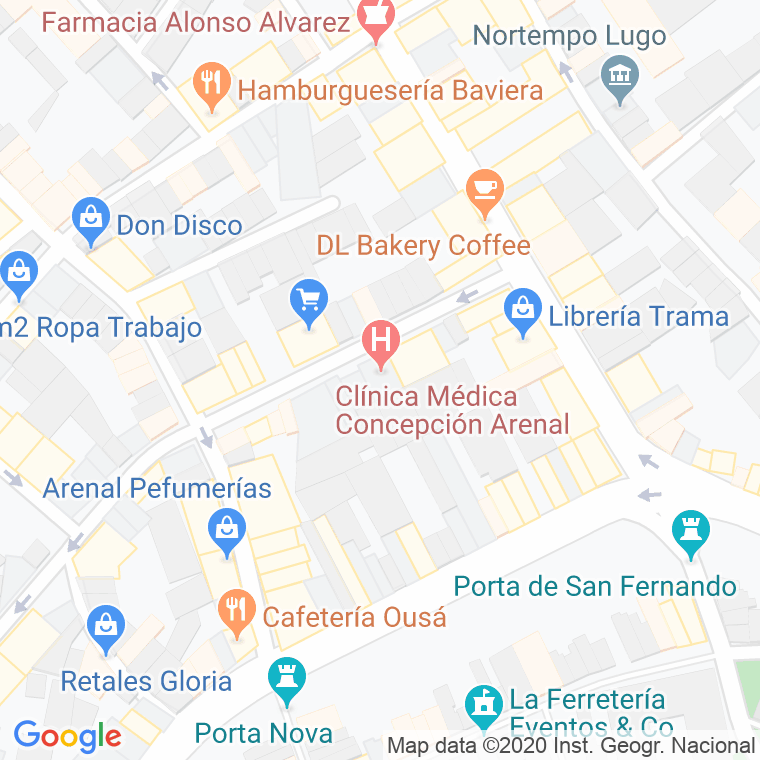 Código Postal calle Medico Bernardino Pardo Ouro en Lugo