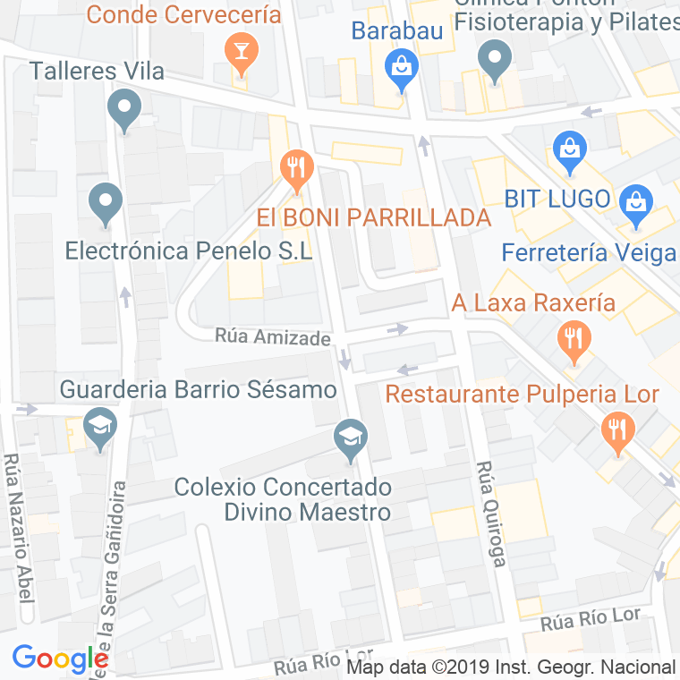 Código Postal calle Amizade en Lugo