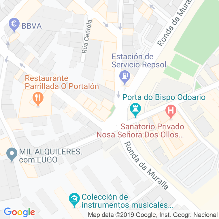Código Postal calle Bispo Odoario, praza en Lugo