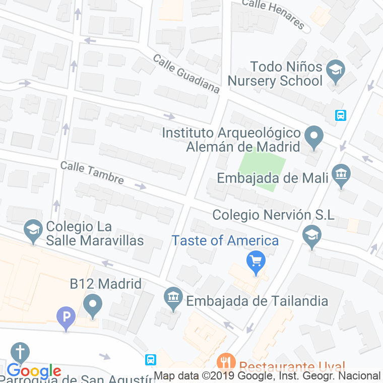 Código Postal calle Eresma en Madrid
