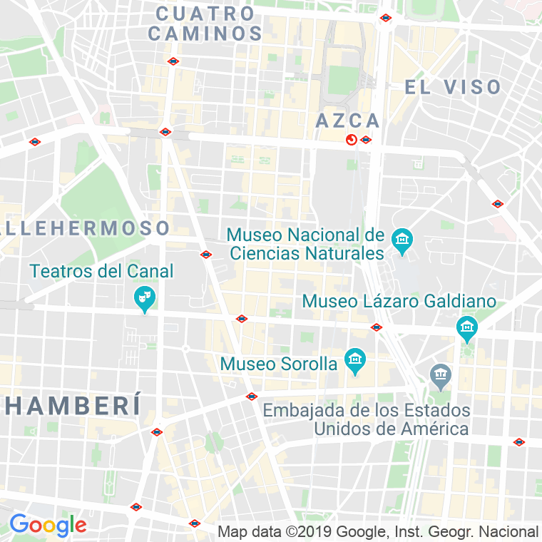 Código Postal calle Alonso Cano   (Impares Del 33 Al Final)  (Pares Del 18 Al Final) en Madrid