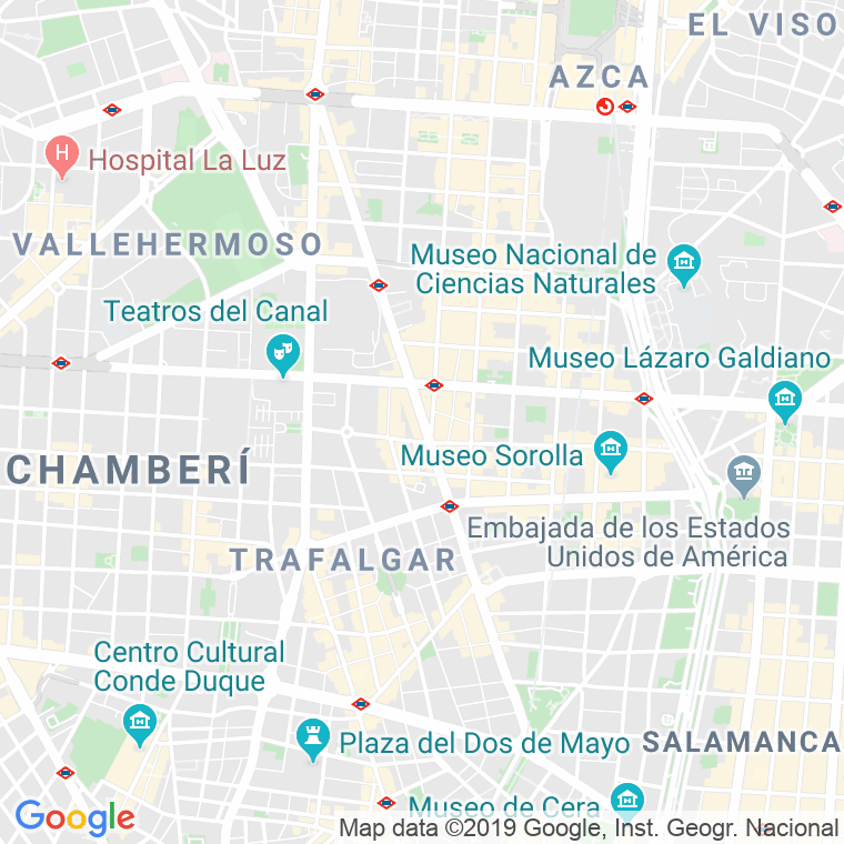 Código Postal calle Santa Engracia   (Impares Del 119 Al Final)  (Pares Del 102 Al Final) en Madrid