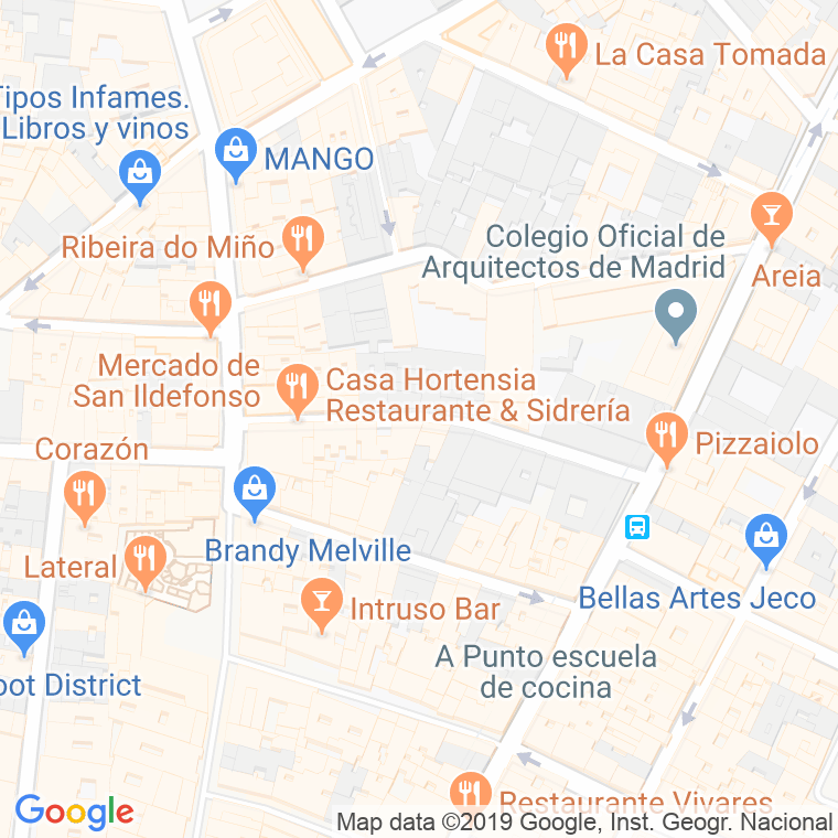 Código Postal calle Farmacia en Madrid
