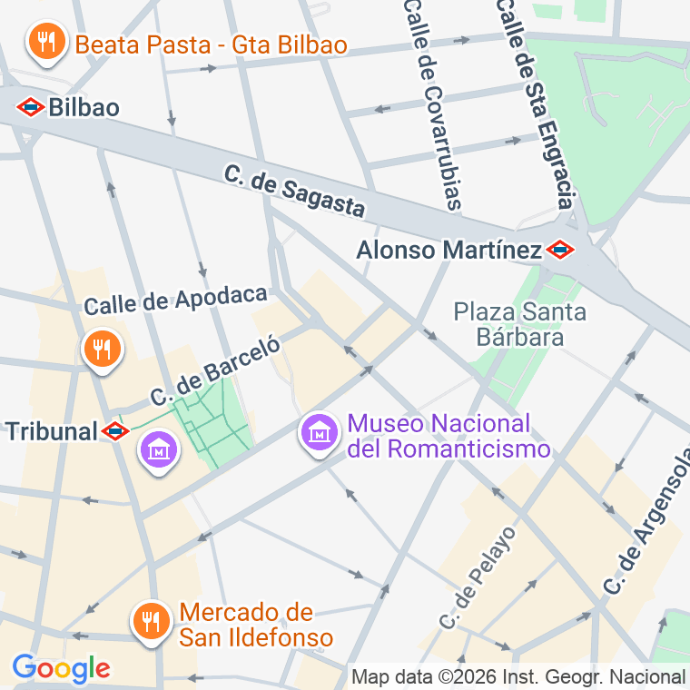 Código postal de Mejia Lequerica en Madrid