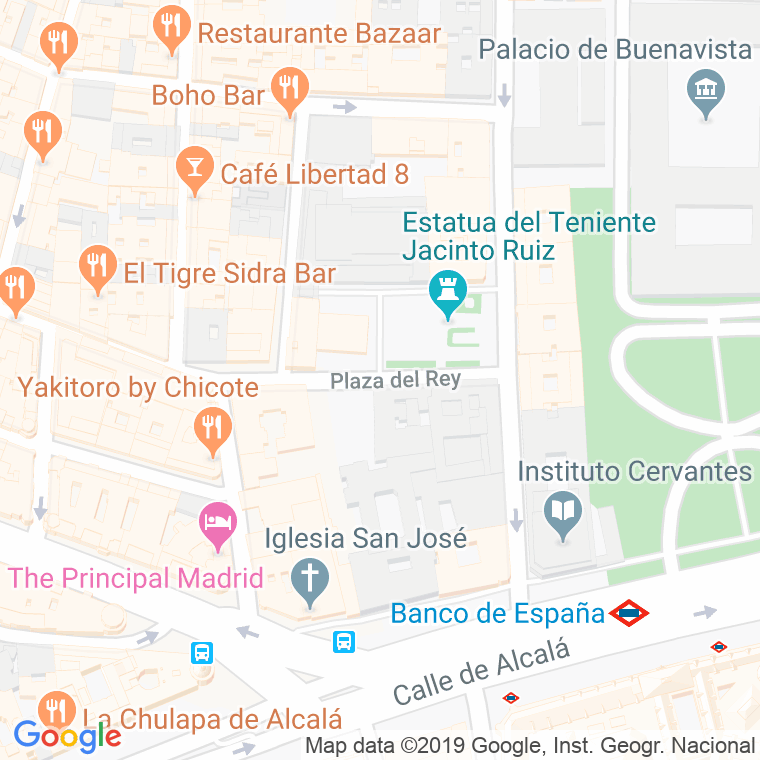 Código Postal calle Rey, plaza (Impares Del 1 Al Final)  (Pares Del 2 Al Final) en Madrid