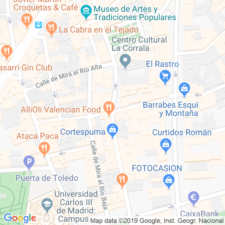 Código Postal calle Carnero en Madrid