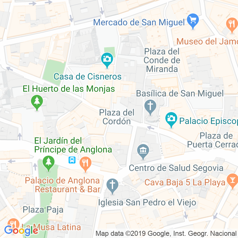 Código Postal calle Cordon, plaza en Madrid