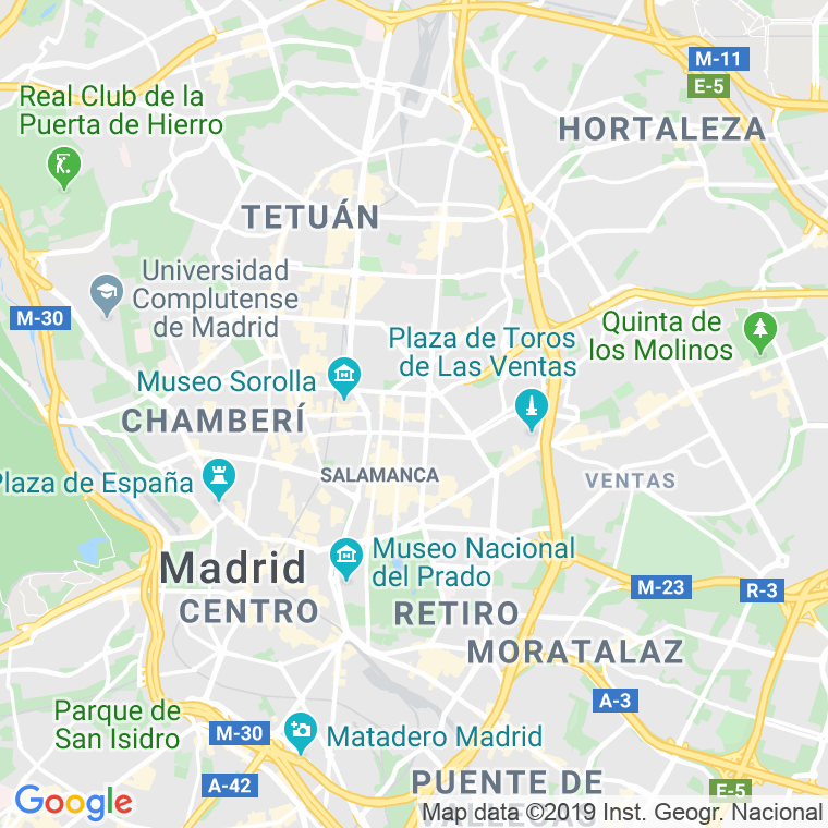 Código Postal calle Castello   (Impares Del 75 Al Final)  (Pares Del 72 Al Final) en Madrid