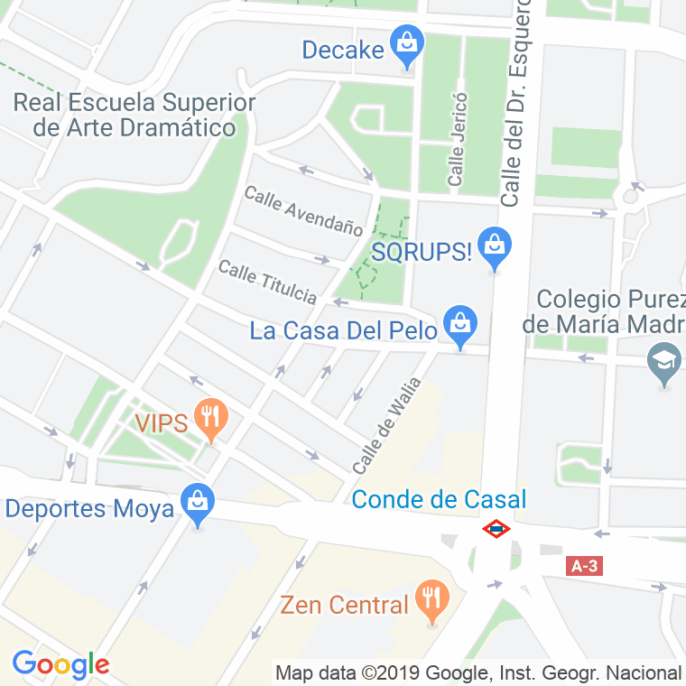 Código Postal calle Angel Ganivet en Madrid