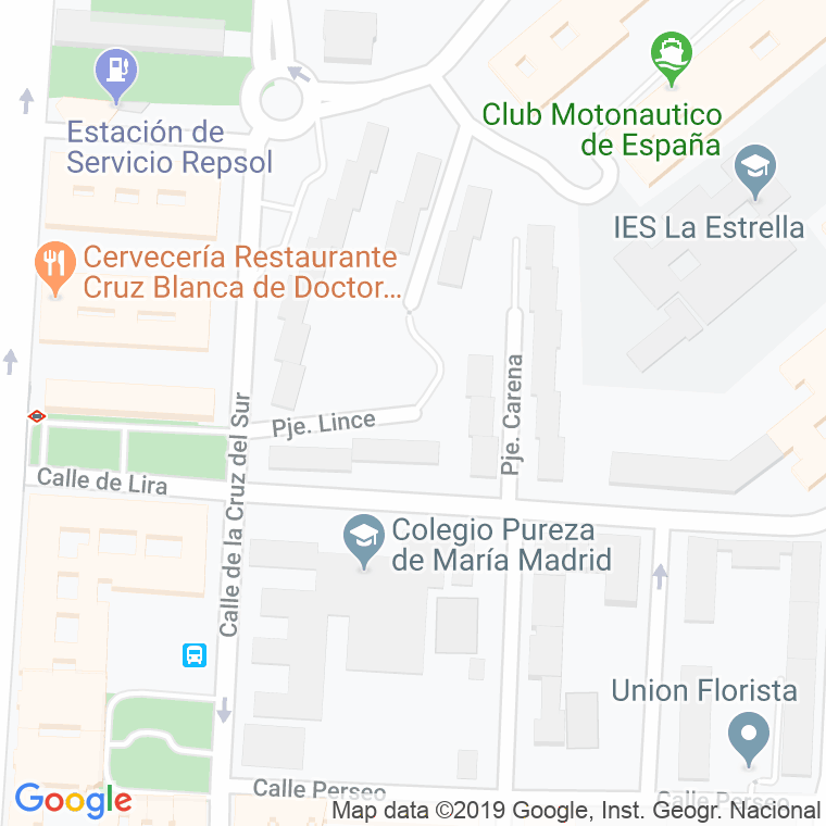 Código Postal calle Lince, pasaje en Madrid