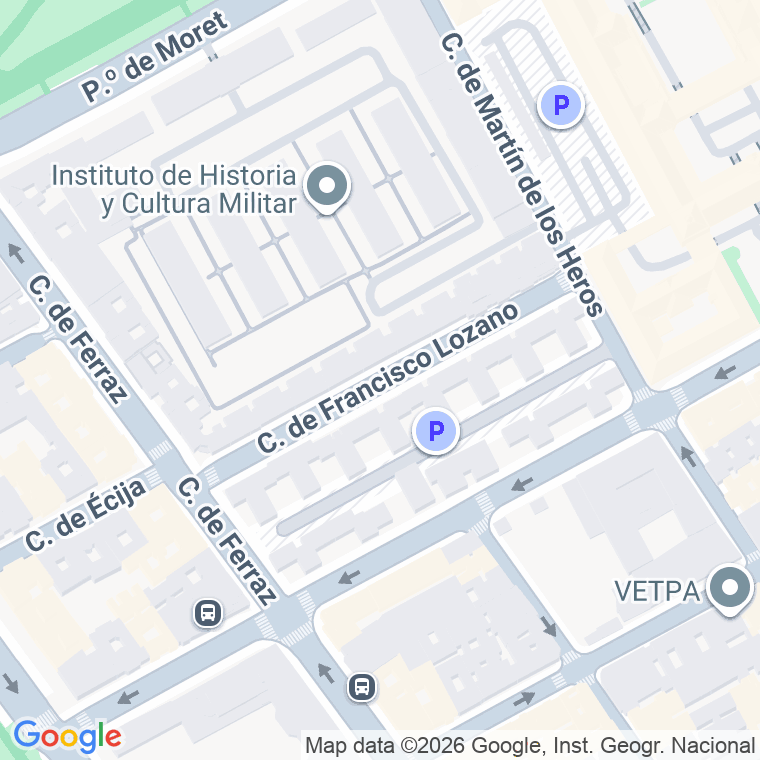 Código postal de Francisco Lozano en Madrid