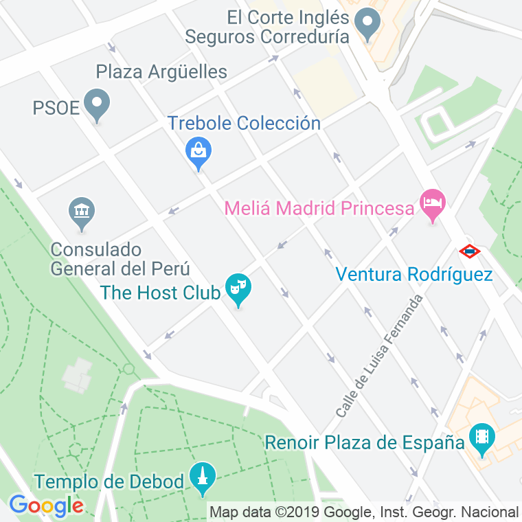 Código Postal calle Rey Francisco en Madrid