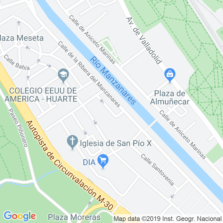 Código Postal calle Santa Coloma en Madrid