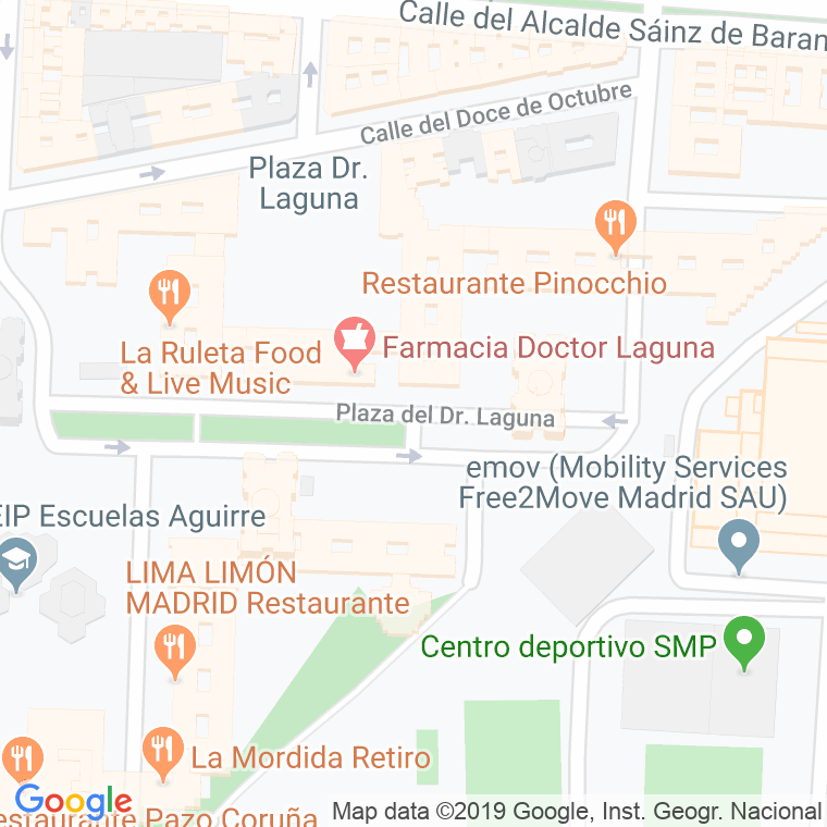 Código Postal calle Doctor Laguna, plaza en Madrid