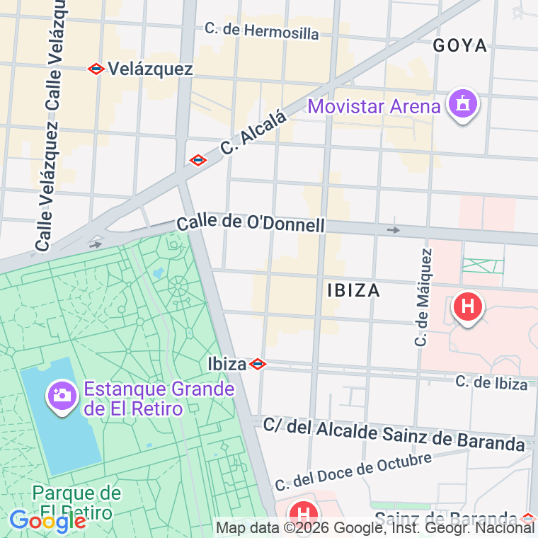 Código postal de Lope de Rueda en Madrid