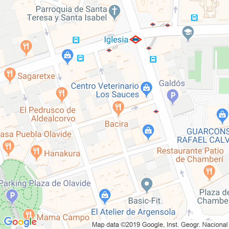 Código Postal calle Castillo en Madrid