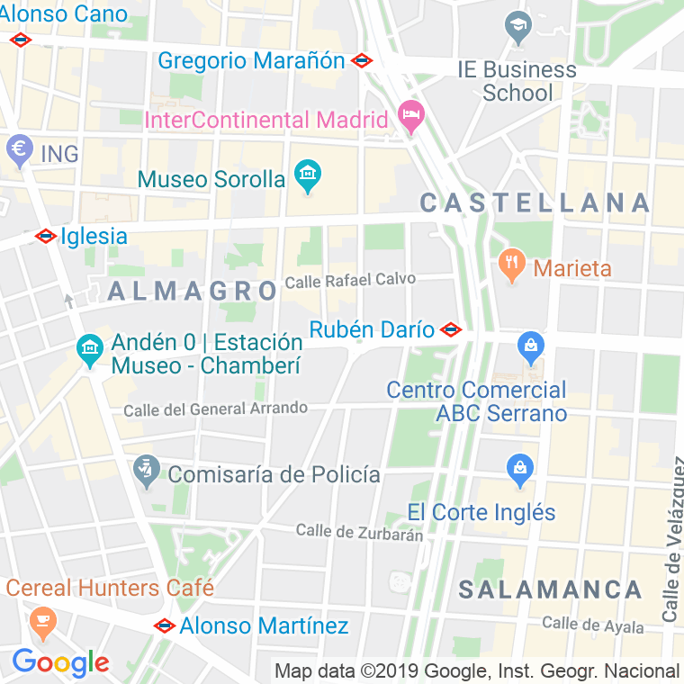 Código Postal calle Eduardo Dato, paseo en Madrid