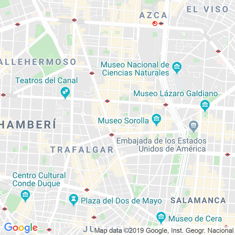 Código Postal calle Garcia De Paredes en Madrid