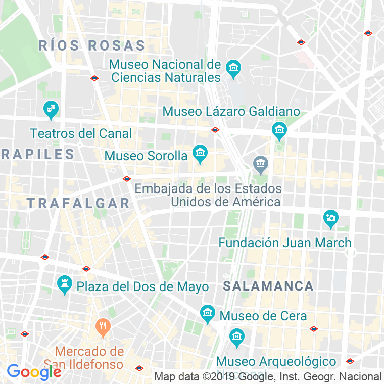 Código Postal calle Zurbano   (Impares Del 1 Al 75)  (Pares Del 2 Al 88) en Madrid