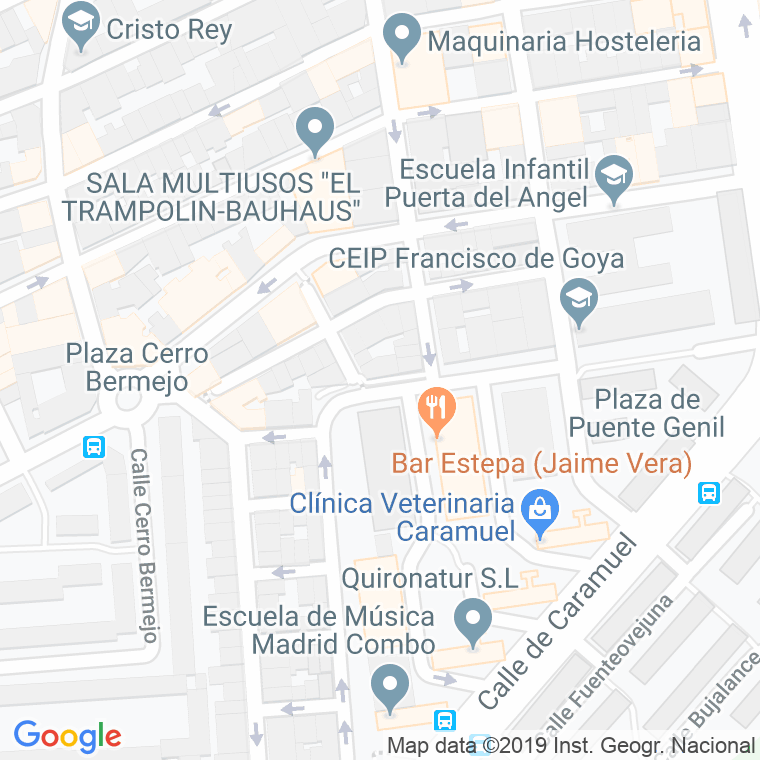 Código Postal calle Angel Fernandez Labrada en Madrid