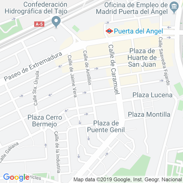 Código Postal calle Antillon en Madrid