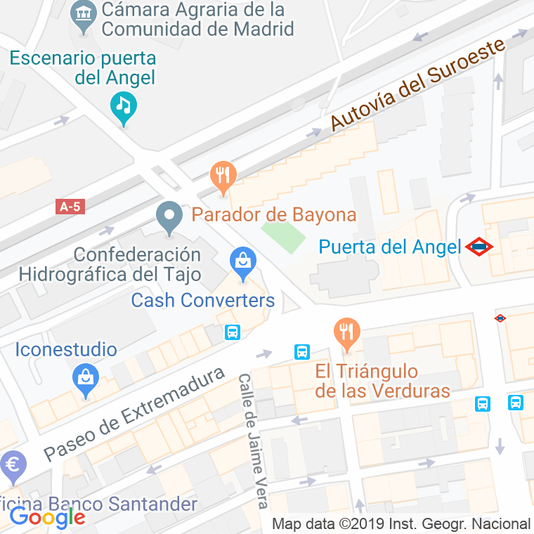 Hacer preferible alto ▷ Código Postal calle Puerta Del Angel, plaza en Madrid - Codigopostalde.es