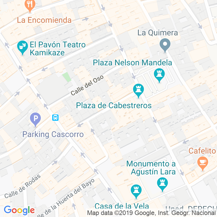 Código Postal calle Cabestreros en Madrid