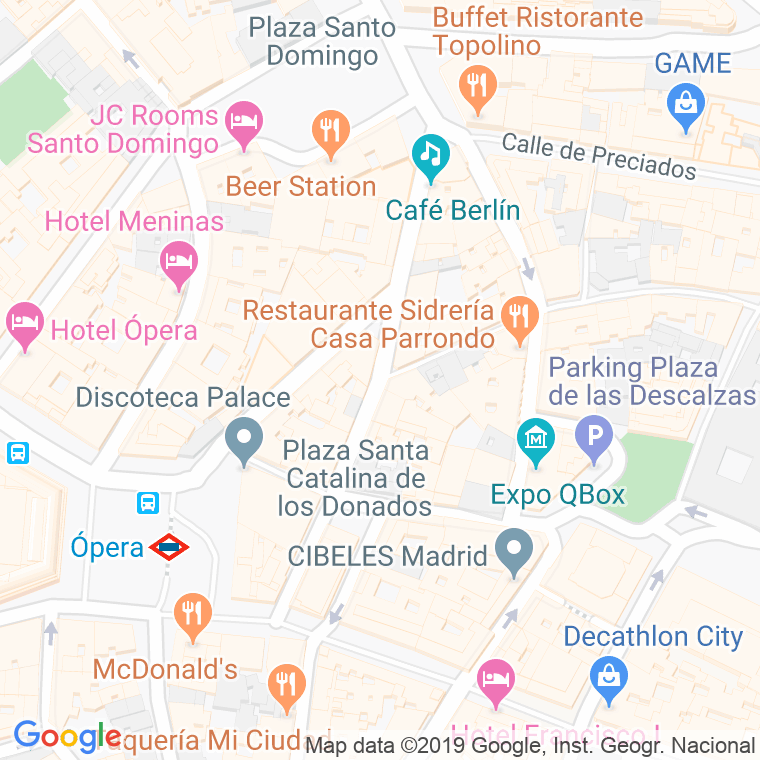 Código Postal calle Angeles, costanilla en Madrid