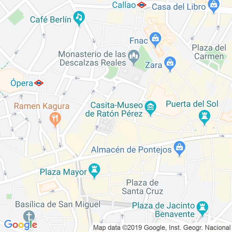 Código Postal calle Arenal, travesia en Madrid