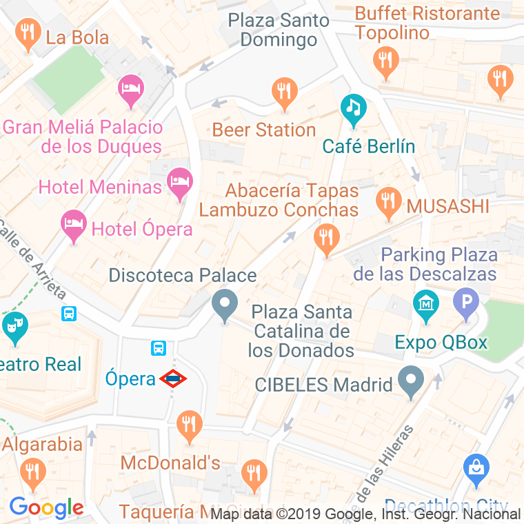 Código Postal calle Caños Del Peral en Madrid