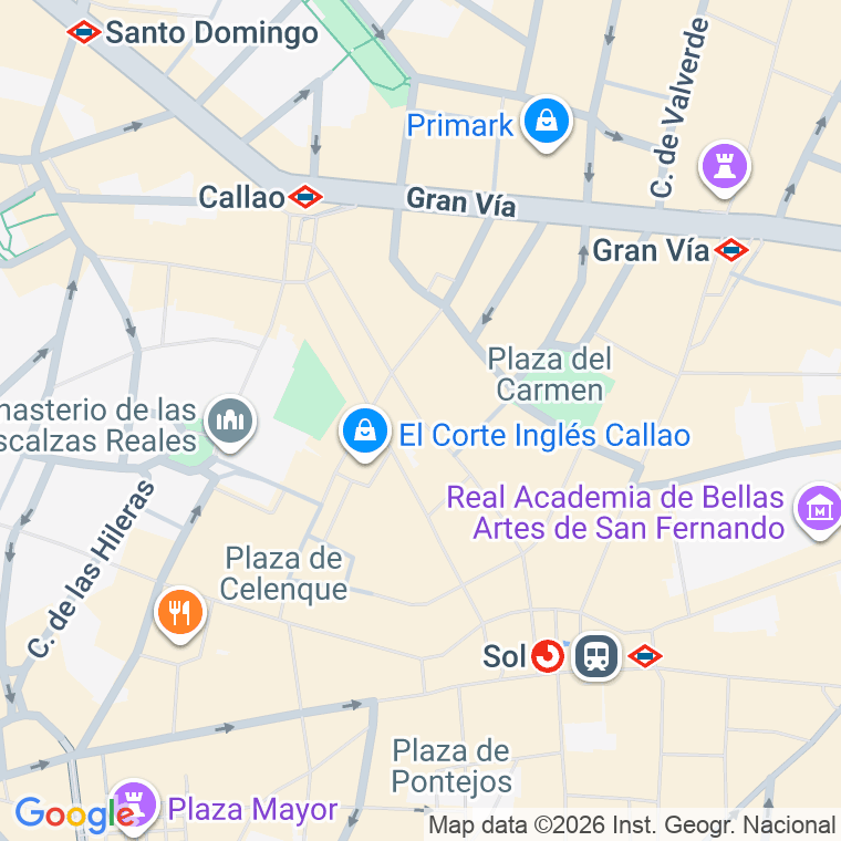Código postal de Carmen en Madrid
