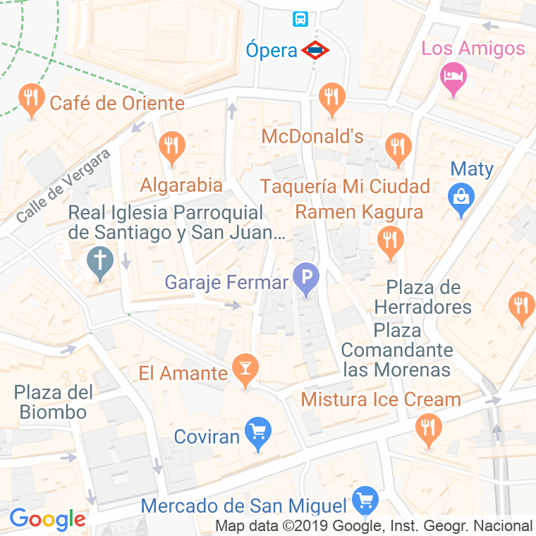 Código Postal calle Espejo en Madrid