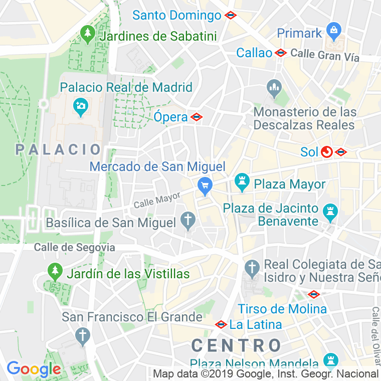 Código Postal calle Mayor   (Impares Del 1 Al Final)  (Pares Del 2 Al Final) en Madrid
