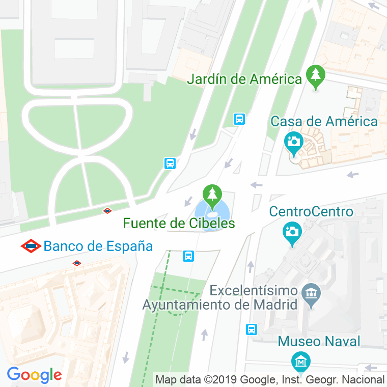 Código Postal calle Cibeles, plaza en Madrid