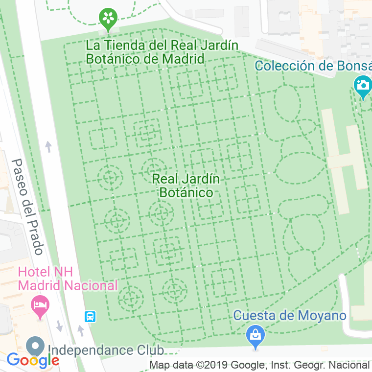 Código Postal calle Parque Jardin Botanico en Madrid