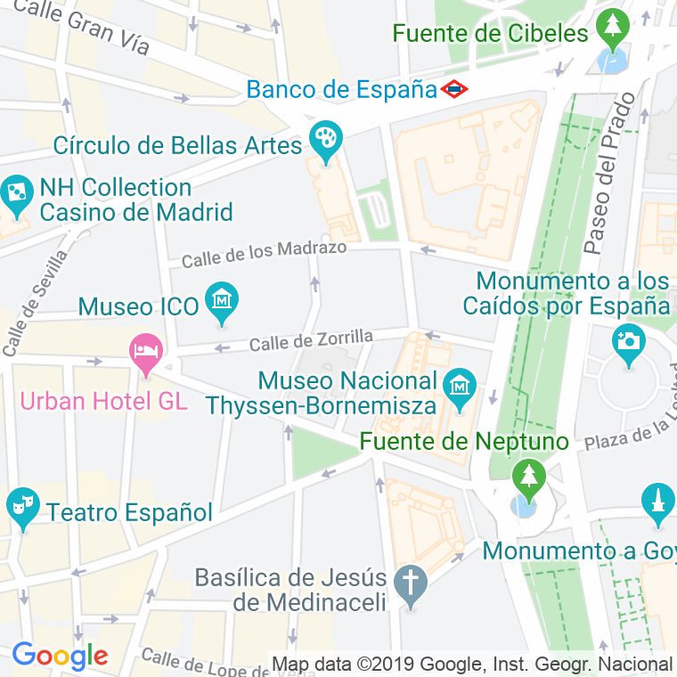 Código Postal calle Zorrilla en Madrid