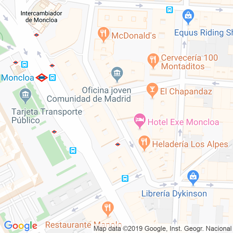 Código Postal calle Arcipreste De Hita en Madrid