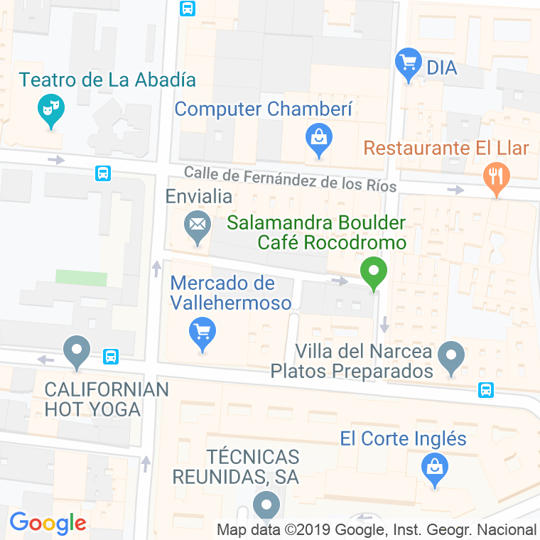 Código Postal calle Casarrubuelos en Madrid