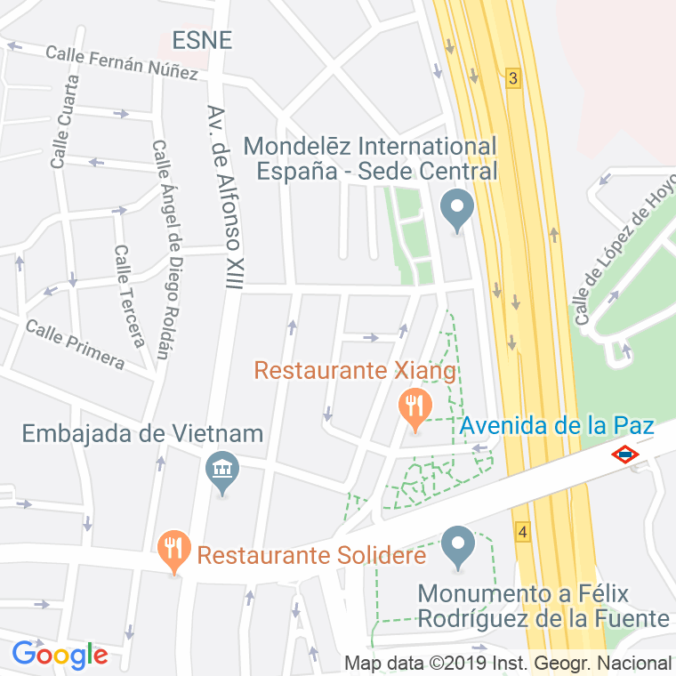 Código Postal calle Celindas en Madrid
