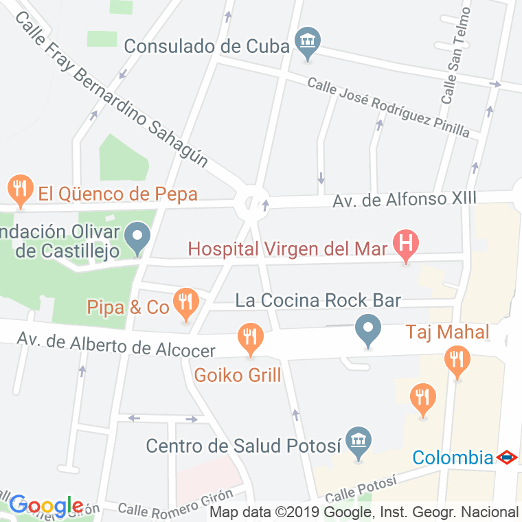 Código Postal calle Honduras   (Impares Del 5 Al Final)  (Pares Del 4 Al Final) en Madrid