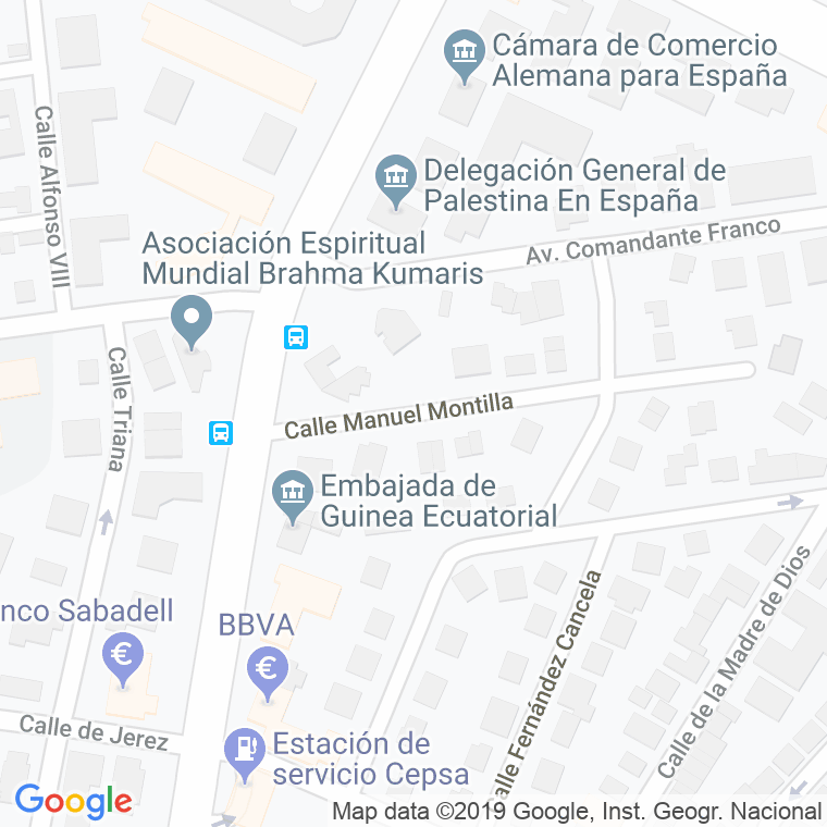 Código Postal calle Manuel Montilla en Madrid