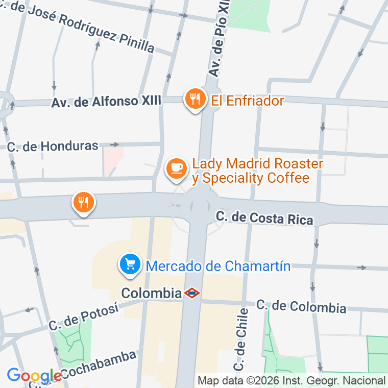 Código postal de Republica Dominicana, Plaza (impares del 1 al Final)  (pares del 2 al Final) en Madrid