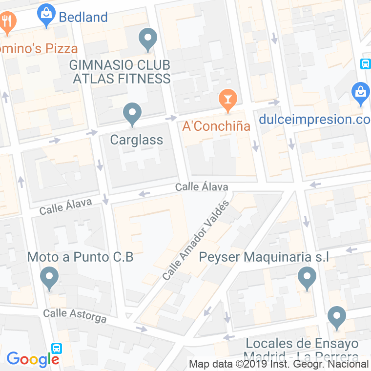 Código Postal calle Alava en Madrid