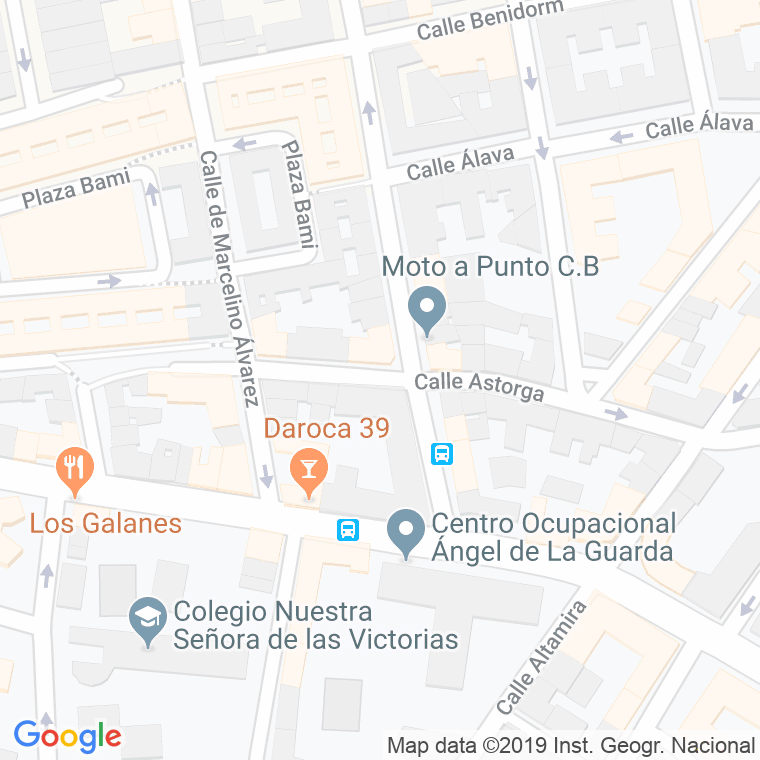 Código Postal calle Astorga en Madrid